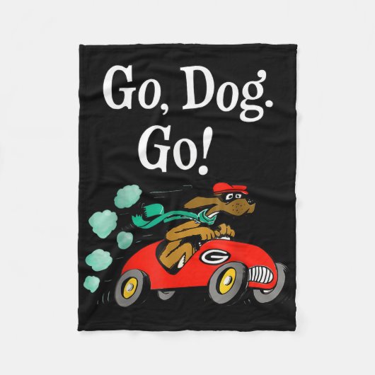 Go Dog Go Kostüm Fleecedecke (Vorderseite)