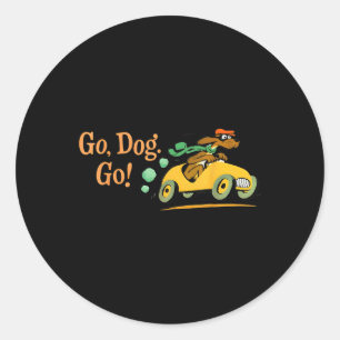 Go Dog Go Kostüm T - Shirt.png Runder Aufkleber