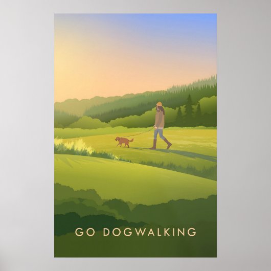 Go Dog Walking Travel Poster (Vorne)