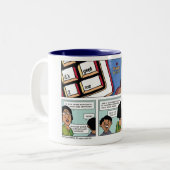 Go erhalten ein Buch! Zweifarbige Tasse (Vorderseite Links)