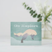 Go Explare Fox Postcard Postkarte (Stehend Vorderseite)
