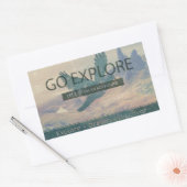 Go Explore Rechteckiger Aufkleber (Umschlag)