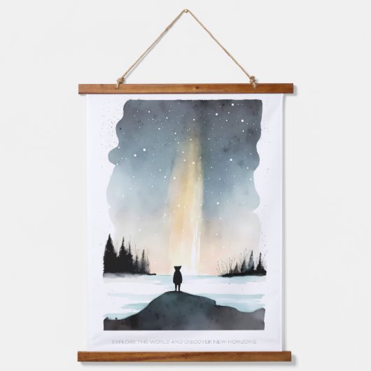 Go Explore Wandteppich Mit Holzrahmen (Vorderseite)