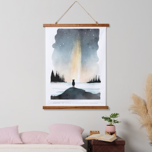 Go Explore Wandteppich Mit Holzrahmen (Schlafzimmer)