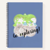"Go Exploring" Topografische Karte Notizblock (Vorderseite)
