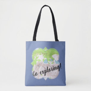 "Go Exploring" Topografische Karte Tasche