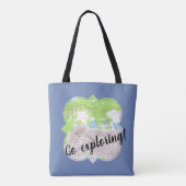 "Go Exploring" Topografische Karte Tasche (Rückseite)