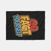 Go Fact Yourself Funny Comic P Art Boom Slogan Sci Fleecedecke (Vorderseite (Horizontal))