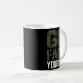 Go Fact Yourself Funny Military Stencil Tactical S Kaffeetasse (VorderseiteRechts)