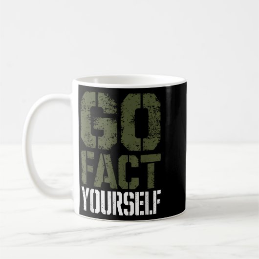 Go Fact Yourself Funny Military Stencil Tactical S Kaffeetasse (Links)