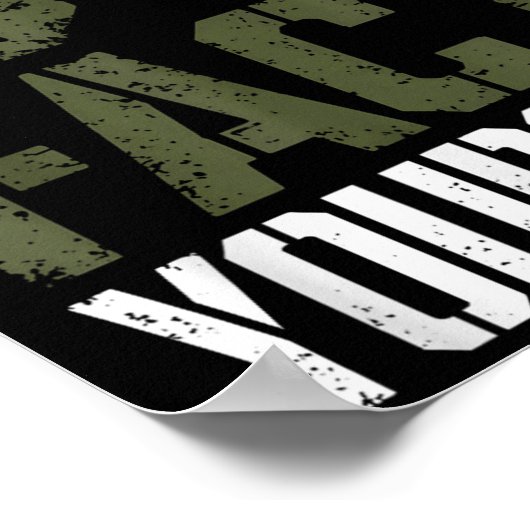 Go Fact Yourself Funny Military Stencil Tactical S Poster (Ecke)