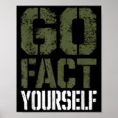 Go Fact Yourself Funny Military Stencil Tactical S Poster (Vorne)