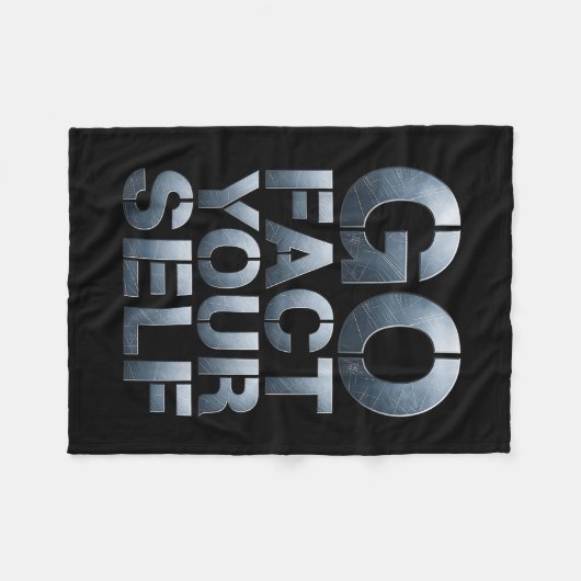 Go Fact Yourself Funny Slogan Science Steel Engine Fleecedecke (Vorderseite (Horizontal))