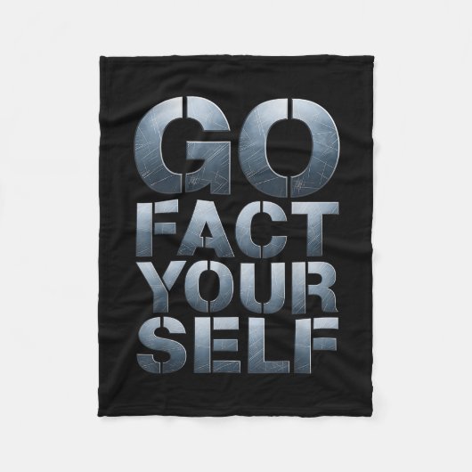 Go Fact Yourself Funny Slogan Science Steel Engine Fleecedecke (Vorderseite)