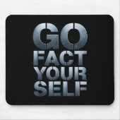 Go Fact Yourself Funny Slogan Science Steel Engine Mousepad (Vorne)