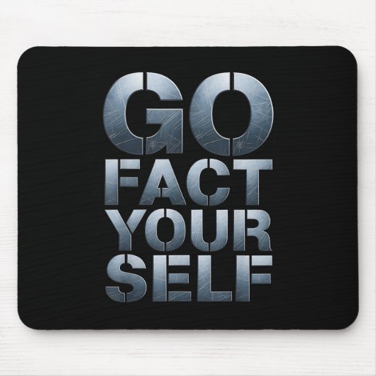 Go Fact Yourself Funny Slogan Science Steel Engine Mousepad (Vorne)