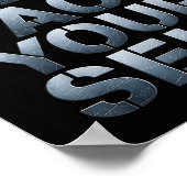 Go Fact Yourself Funny Slogan Science Steel Engine Poster (Ecke)