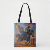 Go Fast! Barrel Racer And Winged Horse Tasche (Vorderseite)