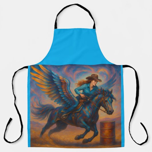 Go Fast! Barrel Racing All-Over Print Apron Schürze (Vorderseite)