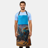 Go Fast! Barrel Racing All-Over Print Apron Schürze (Getragen)