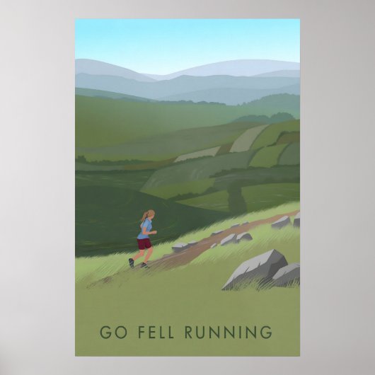 Go Fell Running Travel Poster (Vorne)