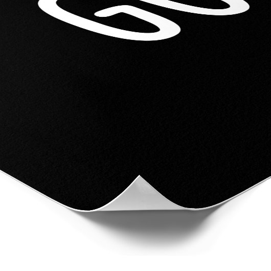 Go Fig-ure Funny Fig Fruit Pun Dark BG Poster (Ecke)