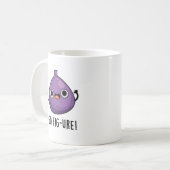 Go Fig-ure Funny Fig Fruit Pun Kaffeetasse (Vorderseite Links)