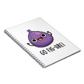 Go Fig-ure Funny Fig Fruit Pun Notizblock (Rechte Seite)