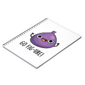 Go Fig-ure Funny Fig Fruit Pun Notizblock (Linke Seite)