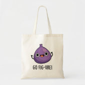 Go Fig-ure Funny Fig Fruit Pun Tragetasche (Vorne)