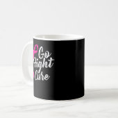 Go Fight Cure Pink Ribbon Breast Cancer Fighter Bo Kaffeetasse (Vorderseite Links)