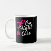 Go Fight Cure Pink Ribbon Breast Cancer Fighter Bo Kaffeetasse (Links)