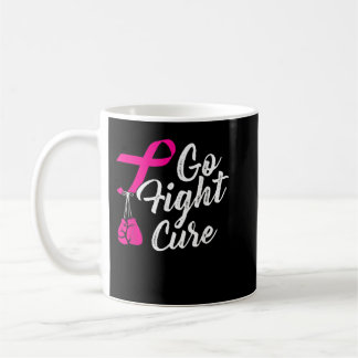 Go Fight Cure Pink Ribbon Breast Cancer Fighter Bo Kaffeetasse