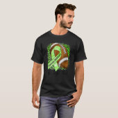Go Fight Win Football Green Ribbon Glaucoma Awaren T-Shirt (Vorne ganz)
