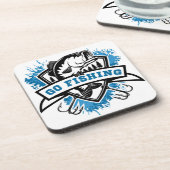 Go Fish Bass Untersetzer Set - Bass Fishing Unters (Linke Seite)