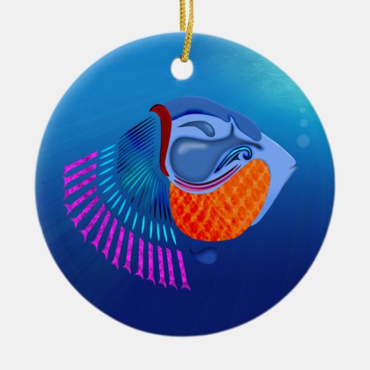 Go Fish Keramik Ornament (Vorne)