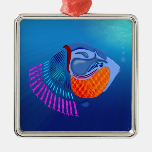 Go Fish Ornament Aus Metall (Vorne)