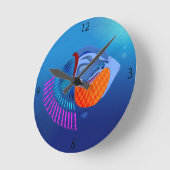Go Fish Round Clock Runde Wanduhr (Winkel)