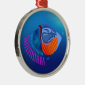 Go Fish Silbernes Ornament (Rechts)