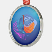 Go Fish Silbernes Ornament (Links)