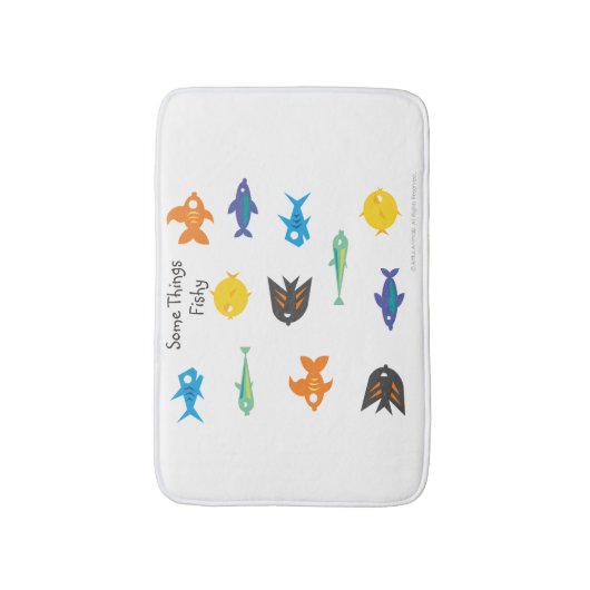 Go Fish_some Things Fishy_unique species Badematte (Vorderseite Vertikal)