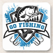 Go Fishing Bass Untersetzer | Bass Untersetzer Set (Vorderseite)