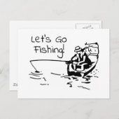 Go Fishing Day Postkarte (Vorne/Hinten)