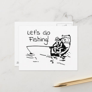Go Fishing Day Postkarte