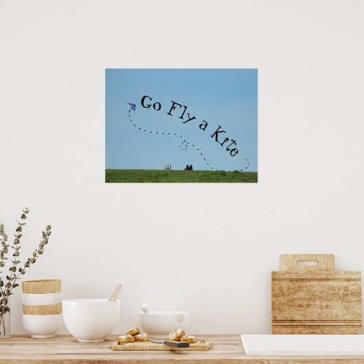 Go Fly a Kite = Idiom bedeutet Go away - Anfang de Poster (Küche)