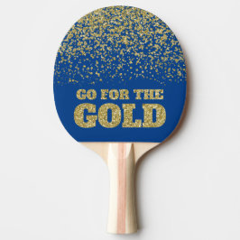 Go for Gold Glitzer Blue Tischtennis Schläger