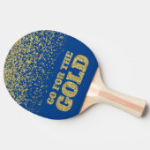 Go for Gold Glitzer Blue Tischtennis Schläger (Seitenansicht)