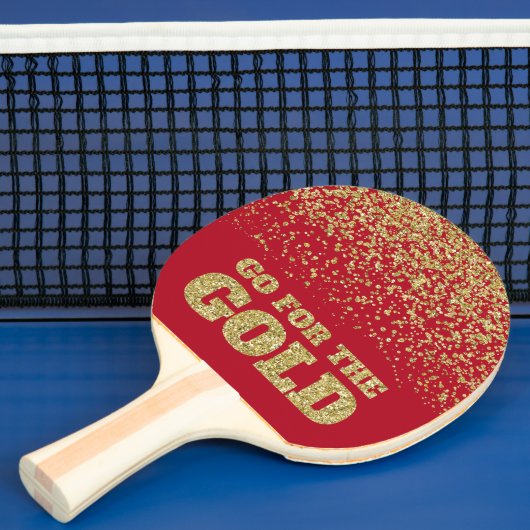 Go for Gold Glitzer Red Tischtennis Schläger (InSitu)