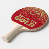 Go for Gold Glitzer Red Tischtennis Schläger (Vorderseite)