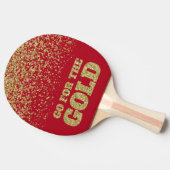 Go for Gold Glitzer Red Tischtennis Schläger (Seitenansicht)